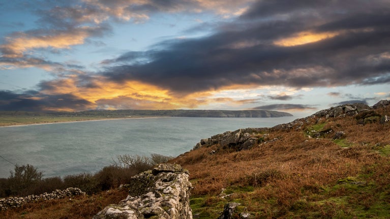 Views across Hell's Mouth Bay, Gwynedd